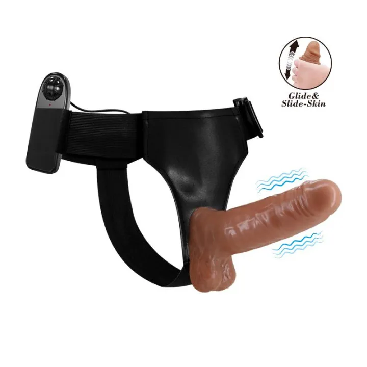Arnés con Dildo Retractil con Vibración de Baile