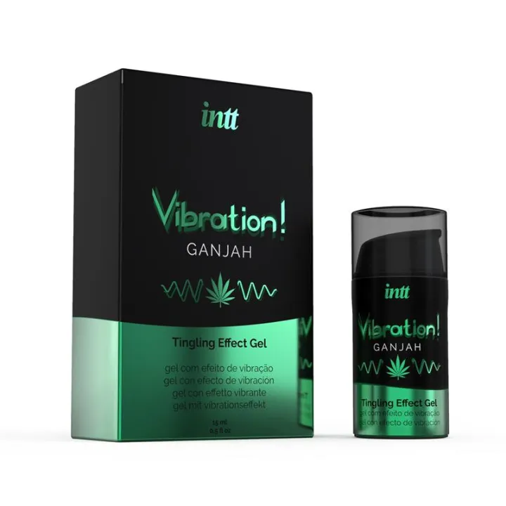 Gel Vibrador Efecto Calor Ganjah 15ml de Intt