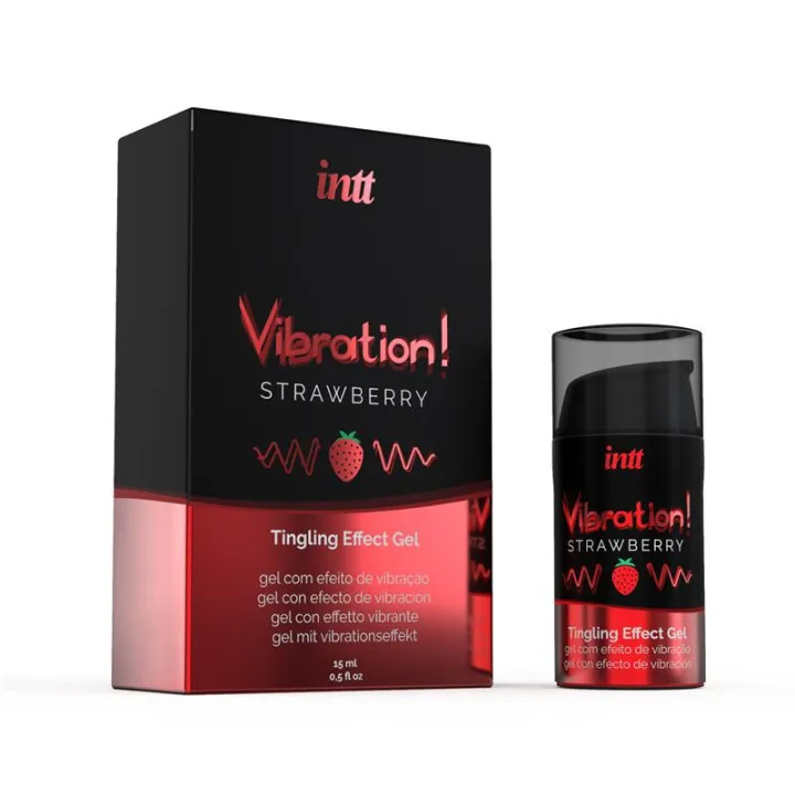 Vibrador Liquido Efecto Calor Aroma Fresa 15 ml de Intt