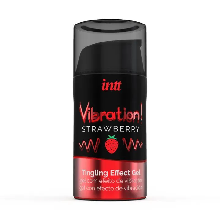 Vibrador Liquido Efecto Calor Aroma Fresa 15 ml de Intt