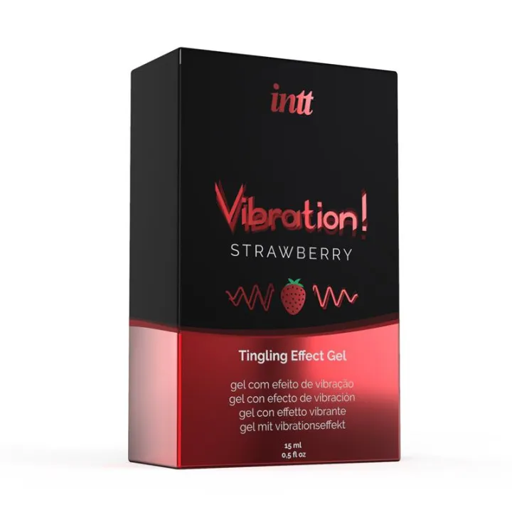 Vibrador Liquido Efecto Calor Aroma Fresa 15 ml de Intt
