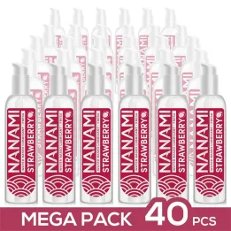 Pack de 40 Lubricante Base Agua Fresa 150 ml de Nanami