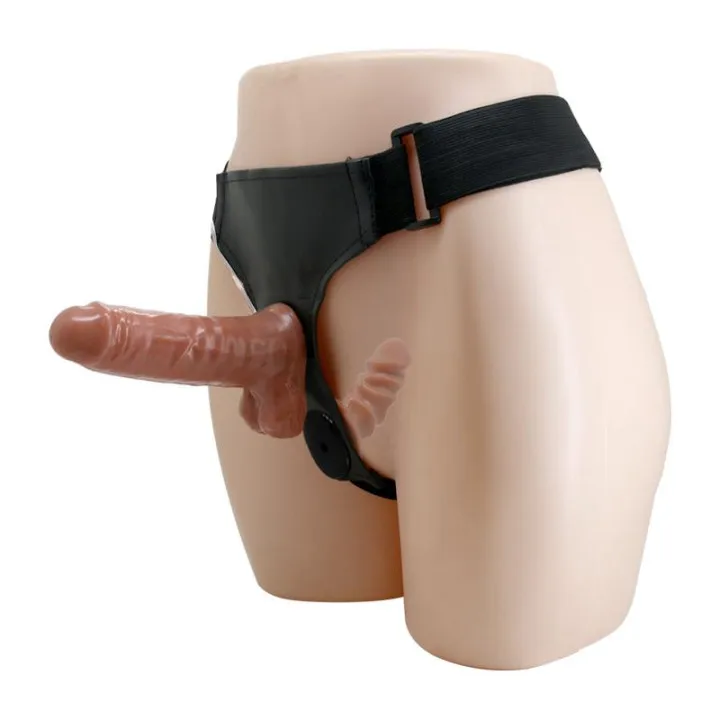Arnés con Dildo Doble Retractil con Vibración de Baile