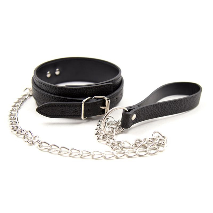 Collar con Correa de Patrón de Serpiente de Latetobed Bdsm Line | VibraZon