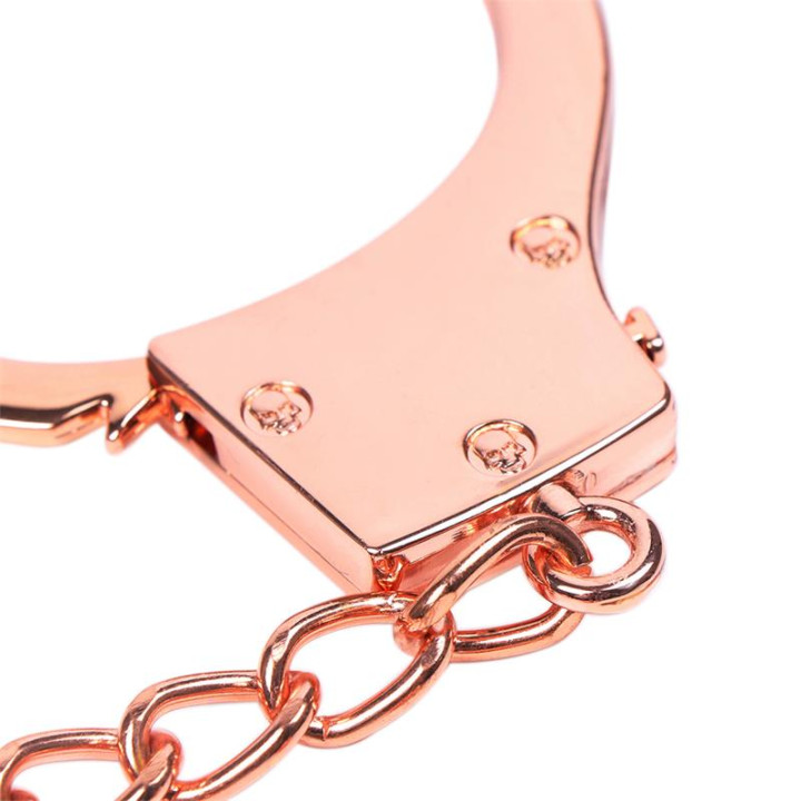 Esposas Oro Rosa con Llaves de Calavera de Latetobed Bdsm Line | VibraZon