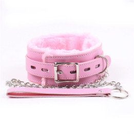 Collar con Correa Rosa Pastel de Latetobed Bdsm Line | VibraZon