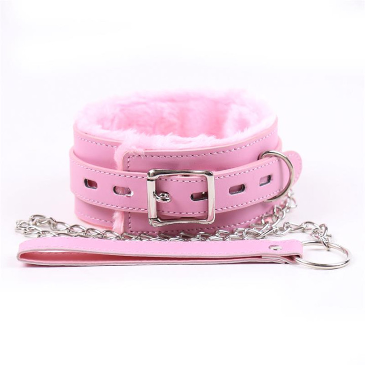 Collar con Correa Rosa Pastel de Latetobed Bdsm Line | VibraZon