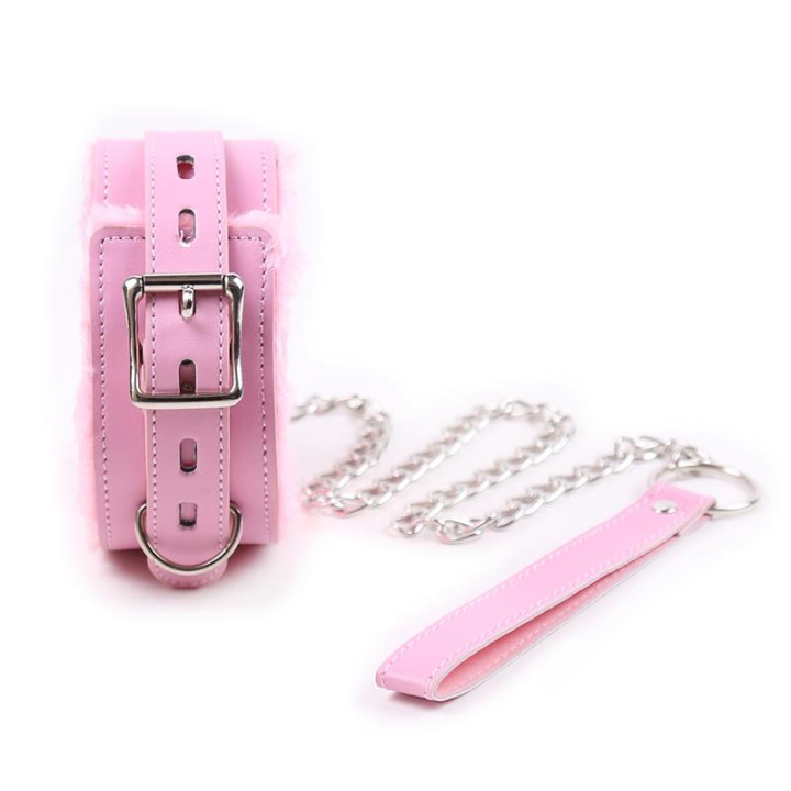 Collar con Correa Rosa Pastel de Latetobed Bdsm Line | VibraZon