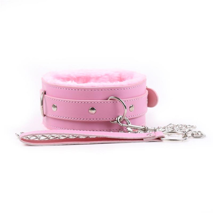 Collar con Correa Rosa Pastel de Latetobed Bdsm Line | VibraZon