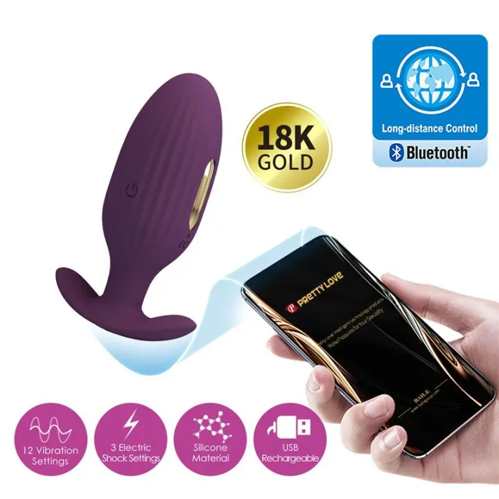 Jefferson Plug Anal con Vibración y Electroshock con APP de Prettylove