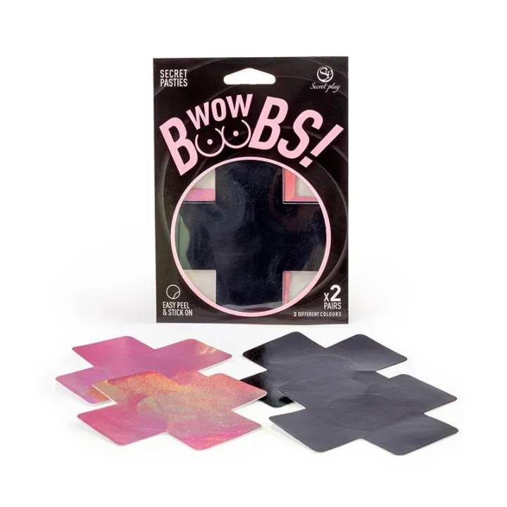 Wow Boobs! Cubre Pezones Cruz Holográficos de Secret Play