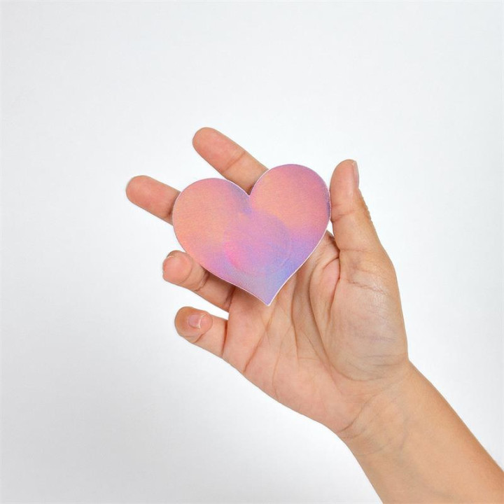 Wow Boobs! Pezoneras Corazón Holográficos de Secret Play | VibraZon
