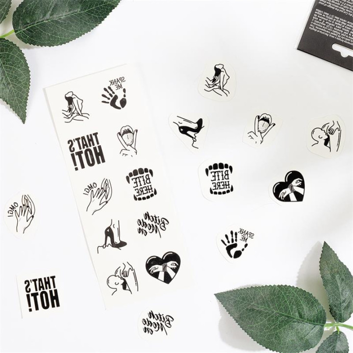 Set de 10 Tattoos Temporales Kinky Collection de Secret Play | VibraZon