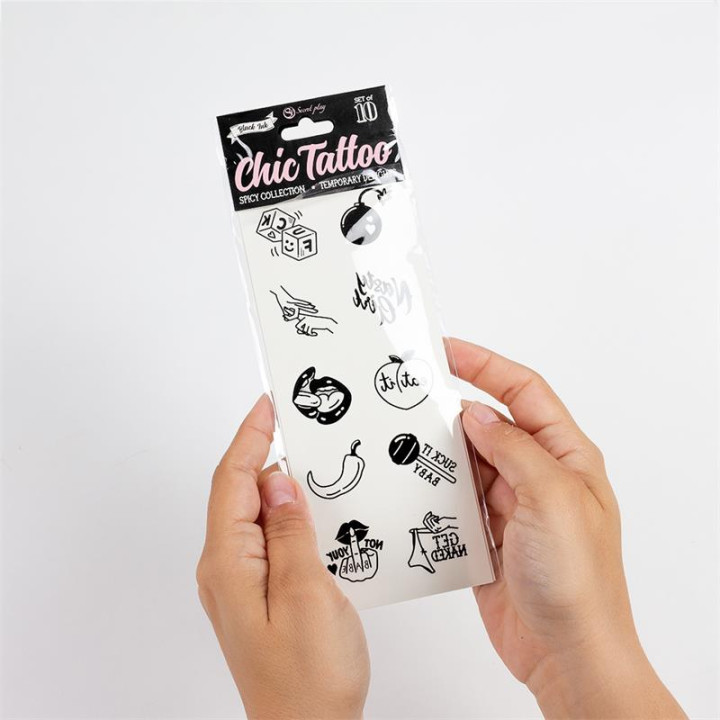 Set de 10 Tattoos Temporales Spicy Collection de Secret Play | VibraZon