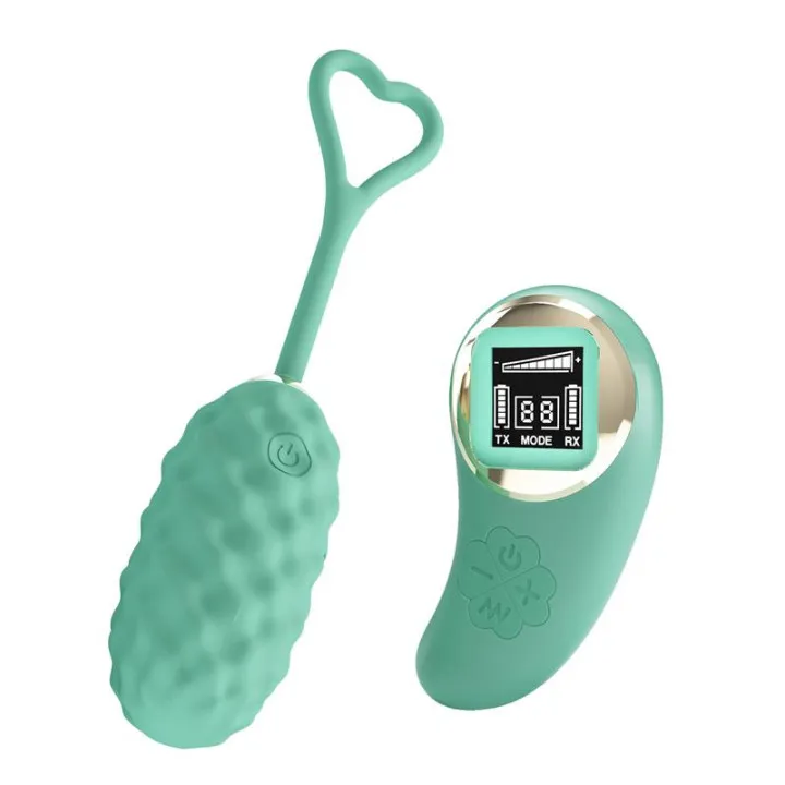 Vivian Huevo Vibrador con Control Remoto Pantalla Digital Verde de Prettylove
