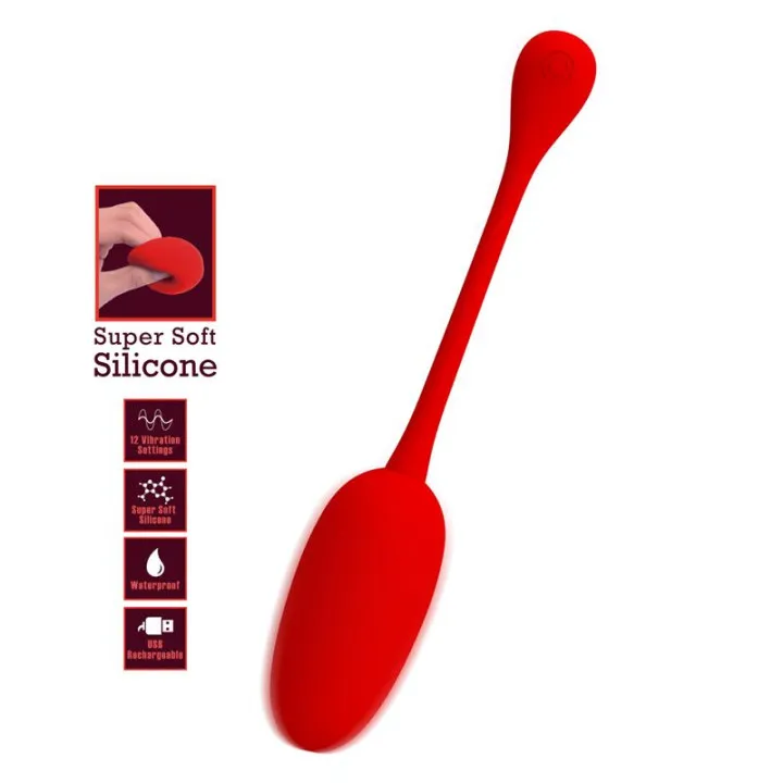 Knucker Huevo Vibrador Rojo de Prettylove