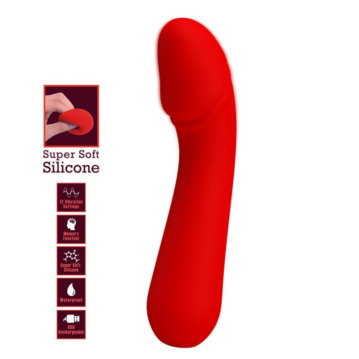Cetus Vibrador Rojo de Prettylove | VibraZon