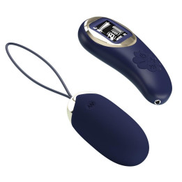 Mina Huevo Vibrador con Control Remoto Pantalla Digital Azul de Prettylove | VibraZon