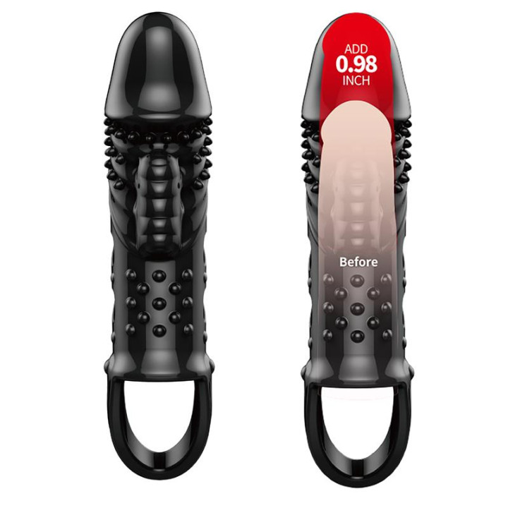 Funda para el Pene con vibracón Negro de Prettylove | VibraZon
