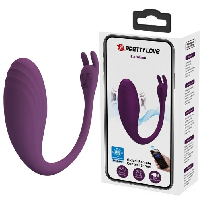 Catalina Huevo Vibrador con APP Púrpura de Prettylove