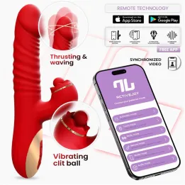 Ascen Vibrador con Thrusting y Waving y APP USB Magnético de Intoyou App Series