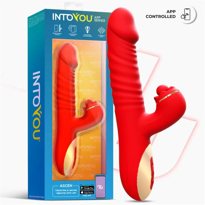 Ascen Vibrador con Thrusting y Waving y APP USB Magnético de Intoyou App Series