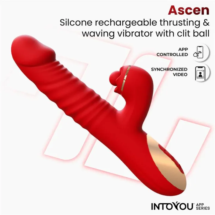 Ascen Vibrador con Thrusting y Waving y APP USB Magnético de Intoyou App Series