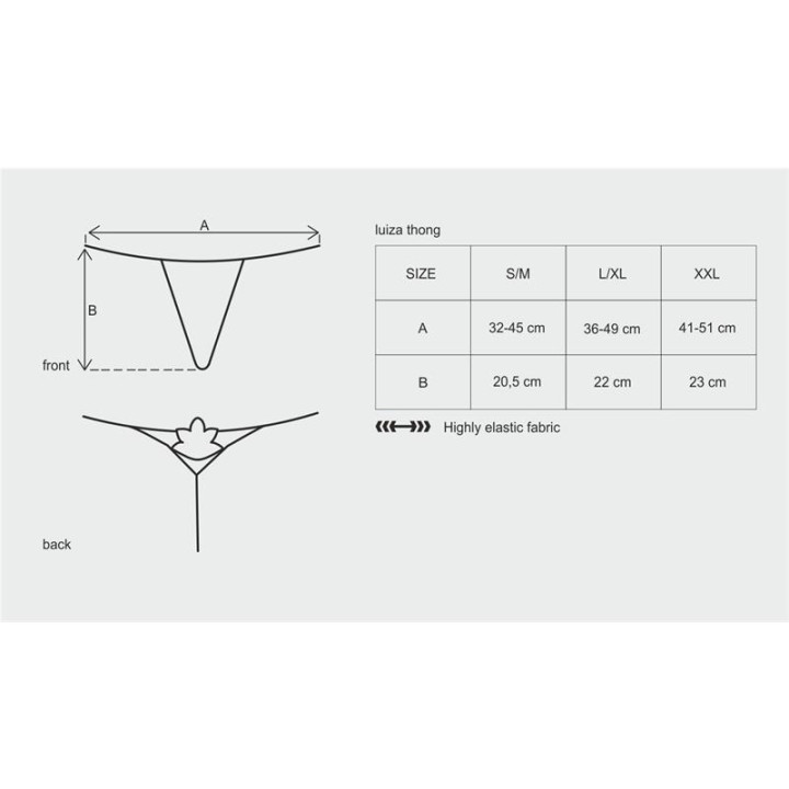 Luiza Tanga Color Negro de Obsessive | VibraZon