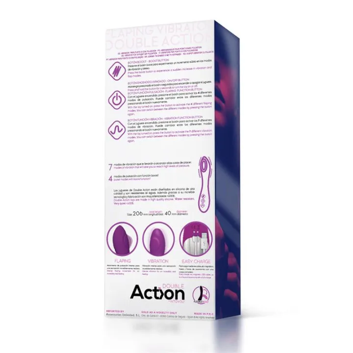 No. Nine Vibrador Punto G Función de Pulsación USB Magnético Silicona de Action