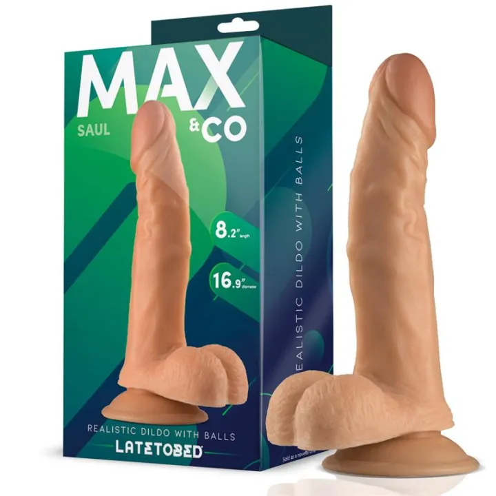 Saul Dildo Realista con Testículos Natural 8,25 - 21 cm de Max & Co