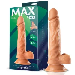 Zane Dildo Realista con Testículos Natural 7,6 - 19.5 cm de Max & Co
