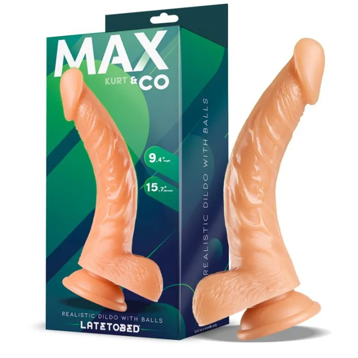 Kurt Dildo Realista con Testículos Natural 9,4 - 24 cm de Max & Co