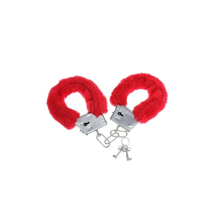 Esposas de Muñeca Forradas de Peluche Rojo de Diverty Sex