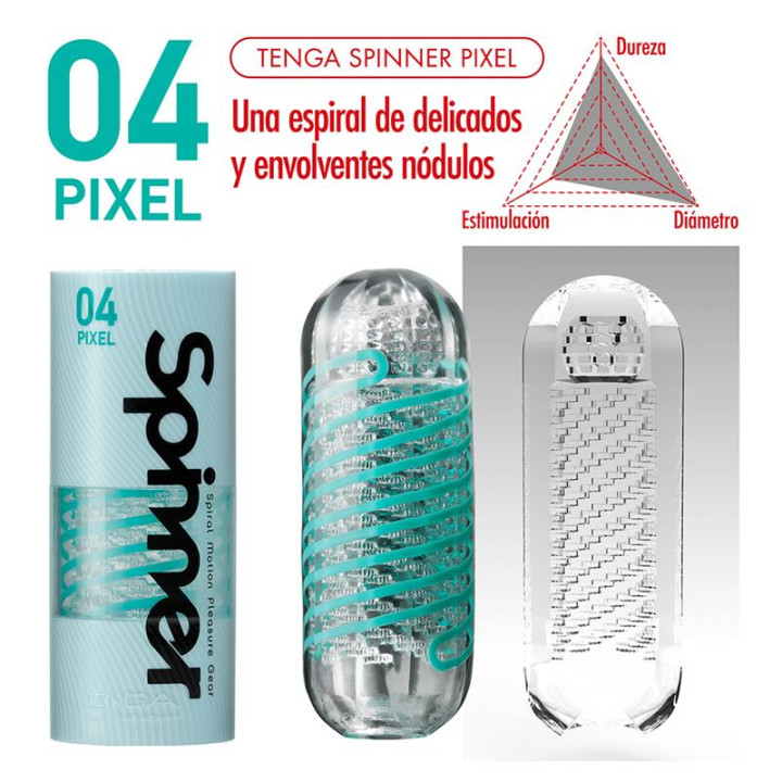 Masturbador Masculino Spinner 04 Pixel de Tenga | VibraZon