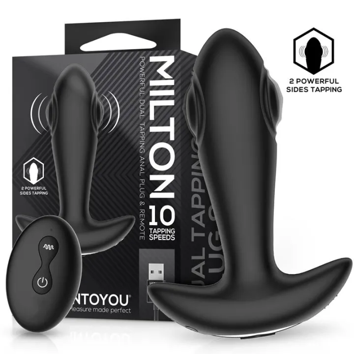 Milton Plug Anal con Doble Tapping y Control Remoto de Intoyou