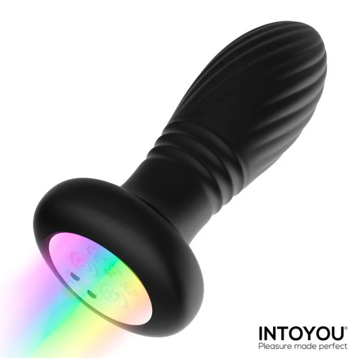 Tainy Plug Anal con Thrusting y Luces LED con Control Remoto de Intoyou