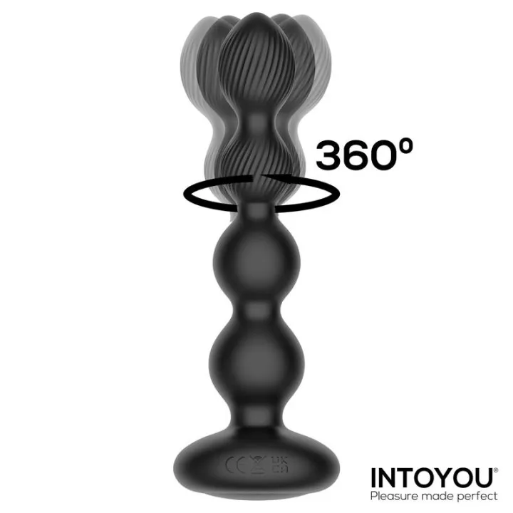 Mouve Plug Anal con Waving y Vibración con Control Remoto 2 Motores de Intoyou