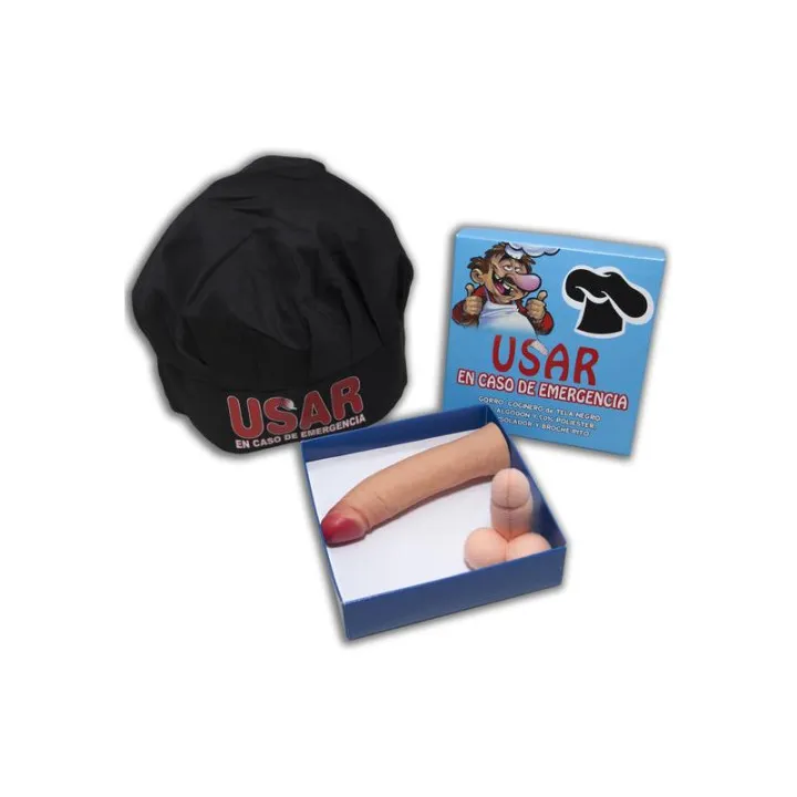 Set Caja Gorro Cocinero, Broche y Estimulador de Diverty Sex