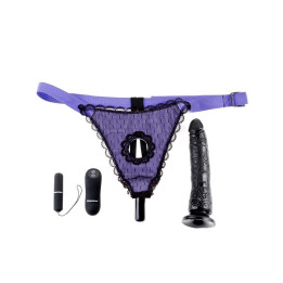 Arnés con Dildo con Vibración y Control Remoto Púrpura de Fetish Fantasy Series | VibraZon