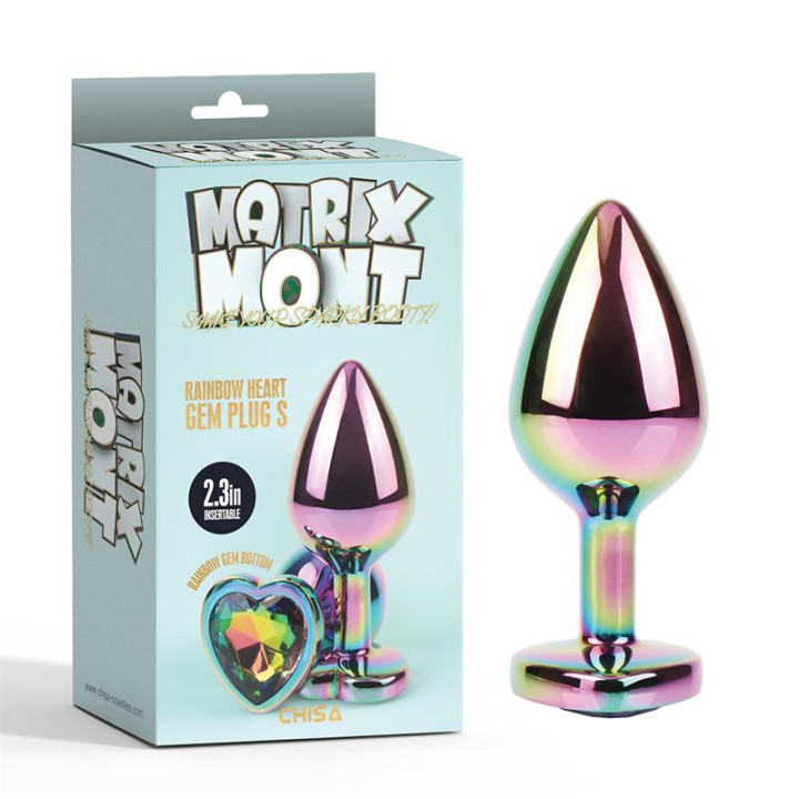 Plug Anal Rainbow Heart Gem Talla S de Chisa | VibraZon