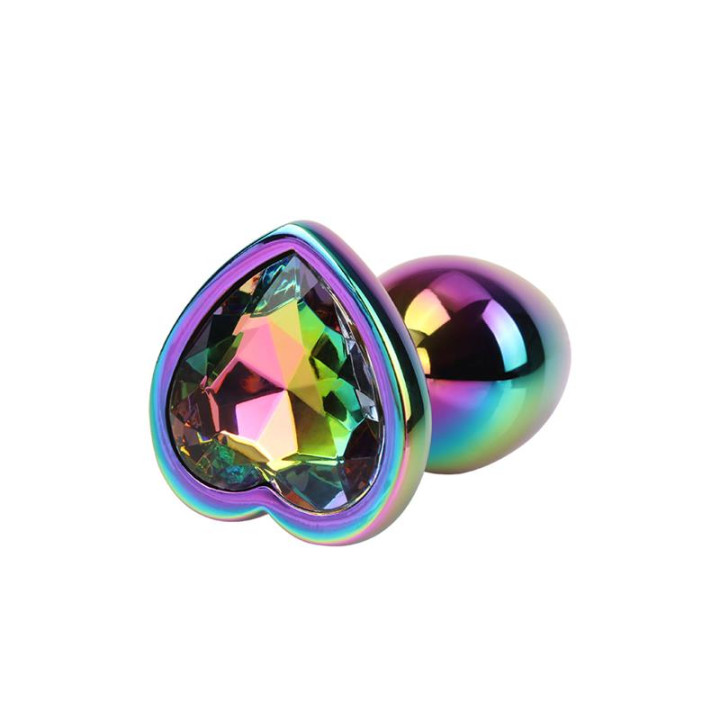 Plug Anal Rainbow Heart Gem Talla S de Chisa | VibraZon
