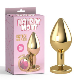 Rosy Gem Plug Anal Dorado con Joya Talla M de Chisa | VibraZon
