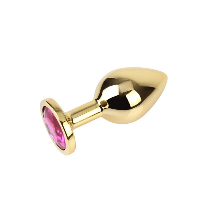 Rosy Gem Plug Anal Dorado con Joya Talla M de Chisa | VibraZon