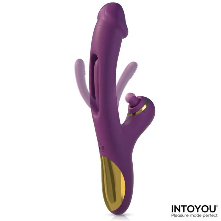 Siter Vibrador con Lengua Movimiento Flipping y Bola Golpeteo de Intoyou