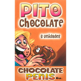 Caja Comic Forma Pene Chocolate Negro 6 unidades de Diverty Sex | VibraZon