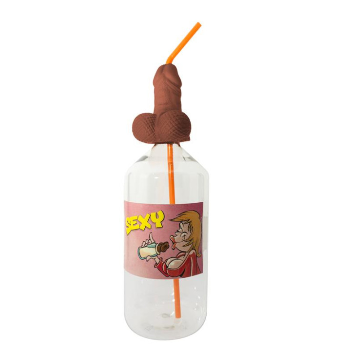 Biberón Personal Pene Mulato 500 ml de Diverty Sex | VibraZon