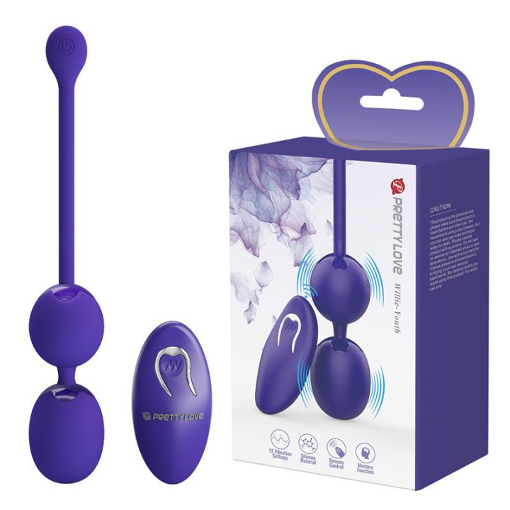 Willie Youth Bolas Kegel con Vibración y Control Remoto de Prettylove | VibraZon