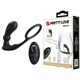 Warren Plug Anal y Anillo para el Pene con Vibración y Pulsación a Control Remoto de Prettylove | VibraZon