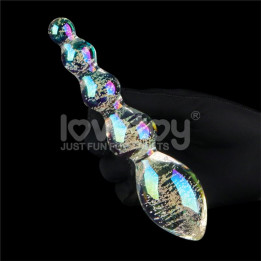 Dildo de Cristal que Brilla en la Oscuridad Dark Twilight Gleam Tantalizing Orbs de Lovetoy | VibraZon