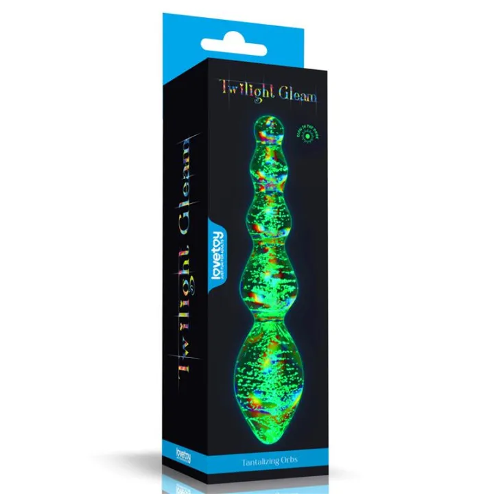 Dildo de Cristal que Brilla en la Oscuridad Dark Twilight Gleam Tantalizing Orbs de Lovetoy